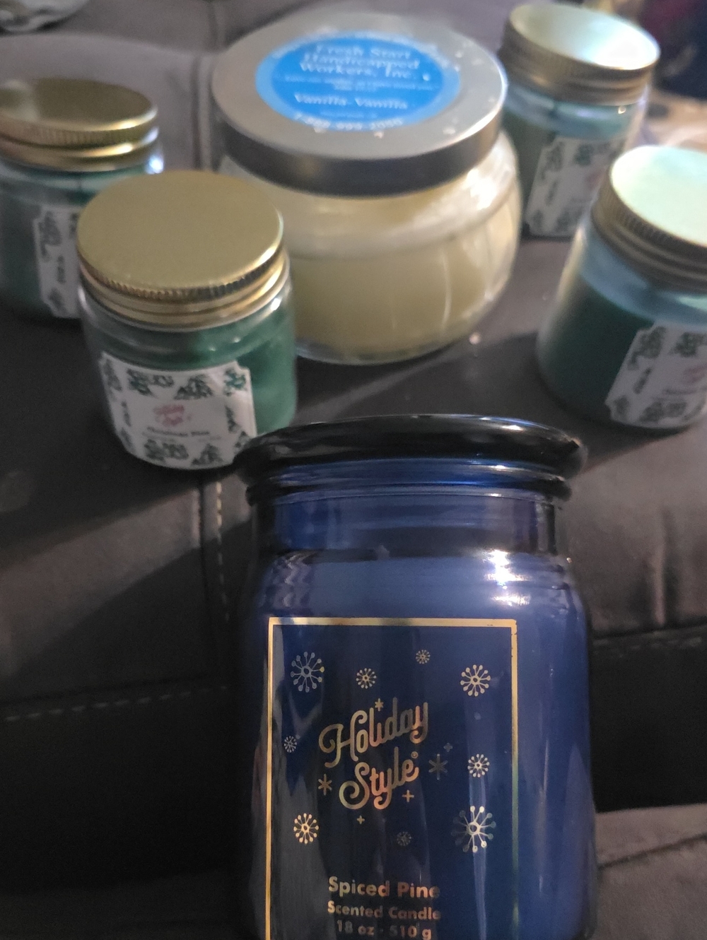 Holiday Style Scented Candles - 7 In All